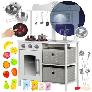 Kinderplay Grande Cuisine Enfant en Bois - pour Enfants, et Son Ensemb... pas cher
