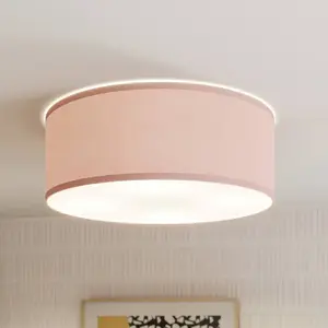 TK Lighting Plafonnier Rondo Kids, Ø 38 cm, rose