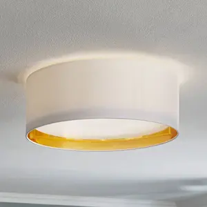TK Lighting Plafonnier Bilbao, blanc/or, Ø 45 cm pas cher
