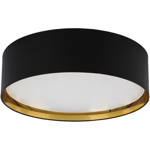 Comparateur de prix : TK Lighting Plafonnier Bilbao, noir/or, Ø 60 cm