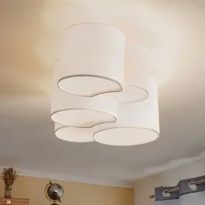 TK Lighting Plafonnier Mona à 5 lampes, blanc pas cher