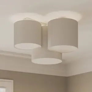TK Lighting Plafonnier Mona à 3 lampes, blanc pas cher
