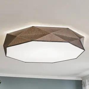 TK Lighting Plafonnier Kantoor New, Ø 88 cm, gris pas cher