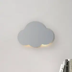 TK Lighting Applique murale Cloud, gris, 38 cm de large, métal, nuage, G9 pas cher