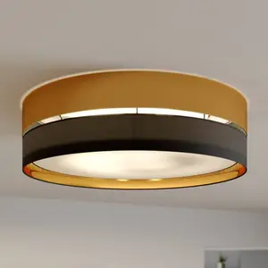 TK_LIGHTING Plafonnier HILTON Noir-Or 4x E27 15W 4345 TK Lighting pas cher