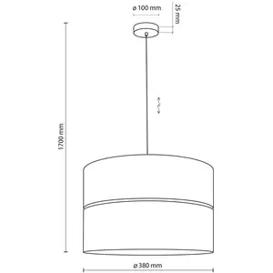 TK Lighting Suspension Nicol, noir/imitation bois, Ø 38 cm, à 1 lampe.... pas cher