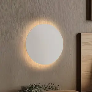 Comparateur de prix : TK Lighting Applique murale Luna, beige, lumière indirecte, Ø 30 cm, a...