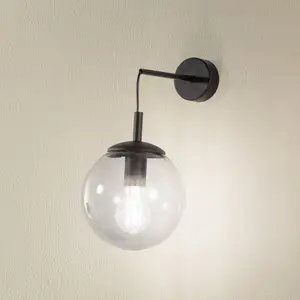 TK Lighting Applique murale Esme, gris fumée, hauteur 45 cm, verre, E27Vendu parluminaire