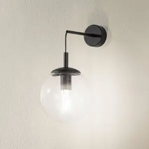 TK Lighting Applique murale Esme, transparente, hauteur 45 cm, verre, E27 pas cher