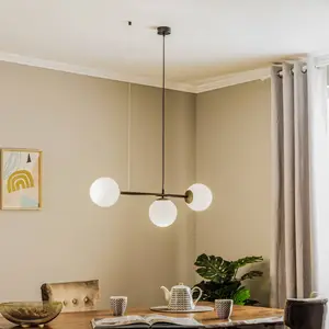 TK Lighting Suspension Celeste avec verres sphériques, à 3 lampes pas cher