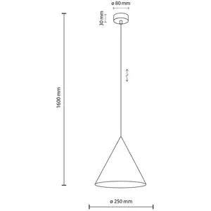 TK Lighting Suspension Cono, à 1 lampe, Ø 25 cm, rouge brique pas cher