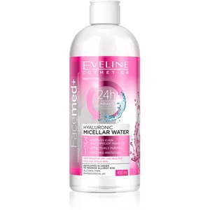 Eveline Cosmetics faculéd + Hyaluron Mizella Water 3in1, 500 ml pas cher