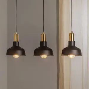 EMIBIG LIGHTING Suspension Gubo à trois lampes, noire pas cher