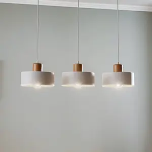 EMIBIG LIGHTING Suspension Tako à 3 lampes, blanche pas cher