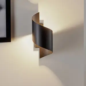 EMIBIG LIGHTING Applique murale Spiner noir, hauteur 30 cm, acier pas cher
