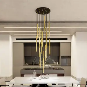EMIBIG LIGHTING Suspension Selter, doré, 17 flammes, métal pas cher