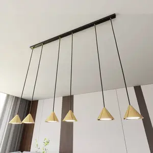 EMIBIG LIGHTING Suspension Elit, 6 lampes, doré, métal pas cher