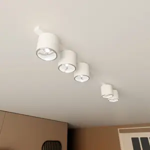 EMIBIG LIGHTING Plafonnier Nano, blanc, à 5 lampes, métal pas cher