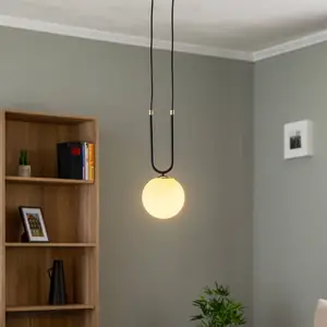EMIBIG LIGHTING Suspension Glam, noire/opale, une lampe pas cher