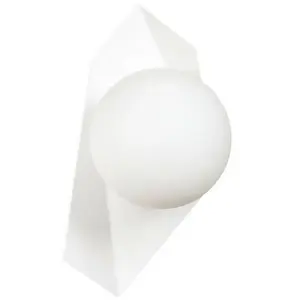 Emibig drifton Applique murale globe blanche avec abat-jour en verre blanc, 1x E14 pas cher