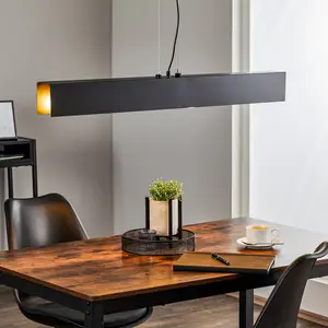 EMIBIG LIGHTING Suspension Gentor 4, longueur 96 cm en noir pas cher
