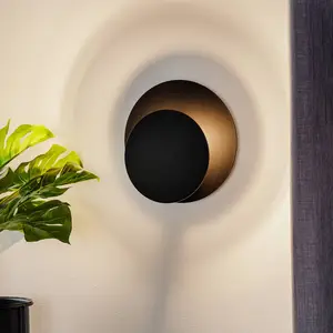 EMIBIG LIGHTING Applique Circle de forme ronde, noire pas cher