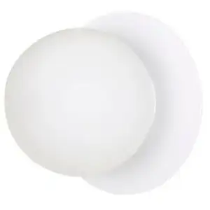 Comparateur de prix : EMIBIG LIGHTING Applique murale Minerva K1, blanc, Ø 15 cm, verre/métal