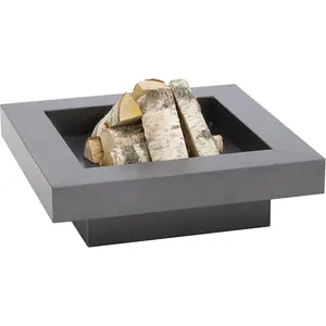 Comparateur de prix : Brasero de jardin carré BACHACHE en acier-70 cm-Acier naturel---Acier naturel Farm Cook