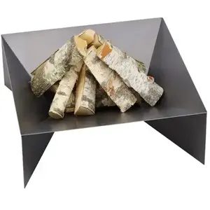 Comparateur de prix : Brasero de jardin carré DINE en acier-60 cm-Acier naturel---Acier naturel Farm Cook