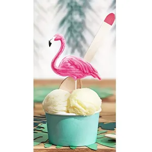 Comparateur de prix : Party Deco Décoration pour Dessert - Flamants Roses x 6