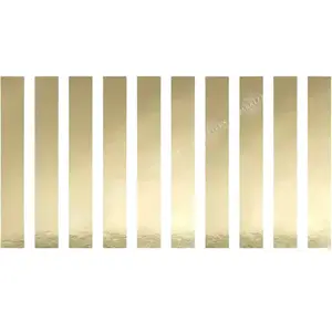 PartyDeco 10 Ronds de serviette en papier double face doré métallique 2,5 cm pas cher