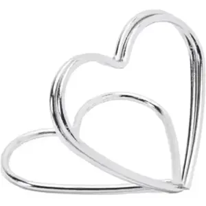 PartyDeco NO NAME Support marque place coeur argent x10 pas cher