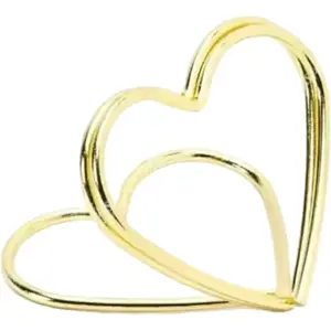 PartyDeco 10 MARQUE-PLACES COEURS OR 2,5 CM