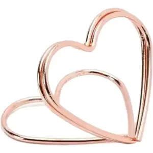 Marque-places coeurs or rose 2,5 cm - NO NAME - Blanc - Adulte - Rose gold