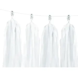 PartyDeco Guirlande tassel blanche pas cher