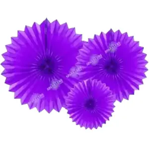 Rosaces décoratives, violet, 20-40cm (3 pièces) pas cher
