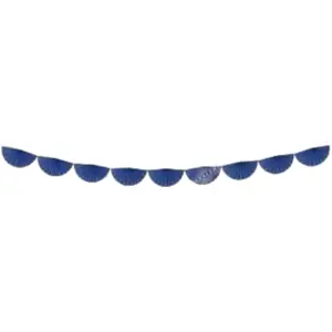 Guirlande de tissus rosettes bleues 3 mètres pas cher