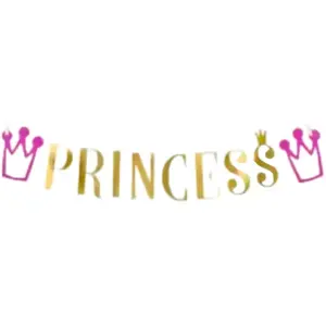 PartyDeco Festa a tema PRINCIPESSE Festone Banner PRINCIPESSA pas cher