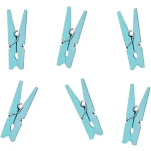 Lot de 20 épingles en bois bleu ciel pas cher