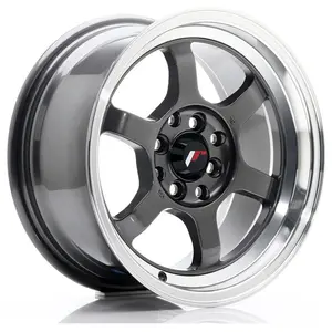 Jante Alu Japan Racing Jr12 9x18 5x114.3 Et25 Gris Bord Poli pas cher