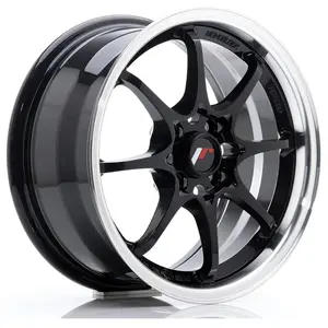 Jante Alu Japan Racing Jr5 7x15 4x100 Et35 Black Glossy Bord Poli