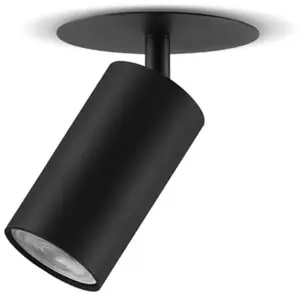 Maclean - encastré/tube, spot, rond, aluminium, GU10, 55X100MM, noir, ...Vendu paramazon
