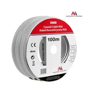 Maclean mctv-572 100m sat antenne câble coaxial rg6 1.0css sat câble (100m) pas cher
