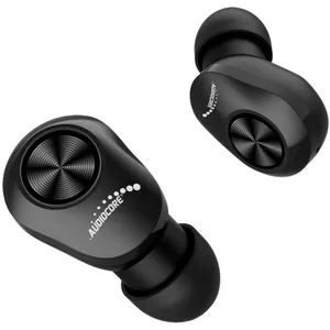 Comparateur de prix : Écouteurs sans fil Audiocore TWS BT 5.1 noir avec powerbank AC580