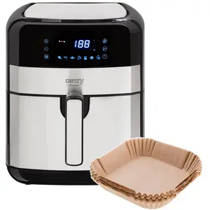 Friteuse sans huile 9 programmes 5,0 l Airfryer Camry CR 6311 + inserts en papier pour friteuse 16 cm biodégradables 100 pièces pas cher
