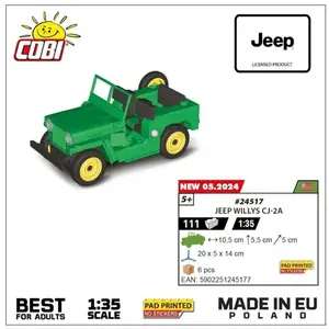 Cobi 128 PCS YOUNGTIMER /24517/ JEEP WILLYS CJ-2A GR - Jeu de constru... pas cher