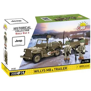 Non communiqué Cobi 3132 - Char Willys Mb & Trailer - Jeu de Construction