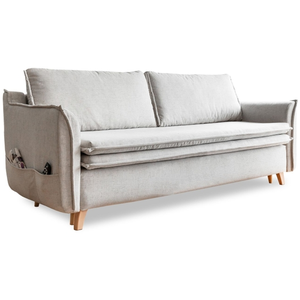 MIUFORM Charming charlie canapé convertible slim, beige 972LIN1 pas cher