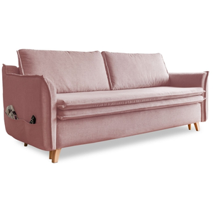 MIUFORM Charming charlie canapé convertible slim, rose poudré 974LIN10 pas cher