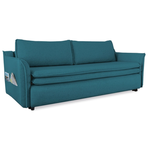MIUFORM Charlie charlie canapé 3 pl convertible , turquoise 737LIN12 pas cher